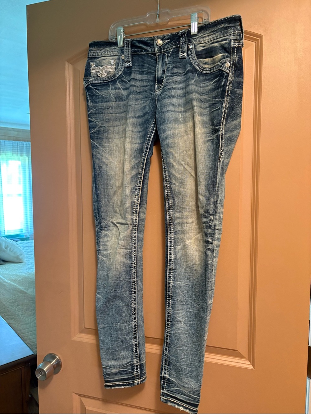 Rock Revival Cellis Skinny Women's Faded Blue Slim Jeans